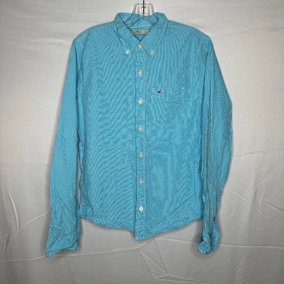 Hollister Blue Checkered Button Down Shirt - Picture 1 of 4